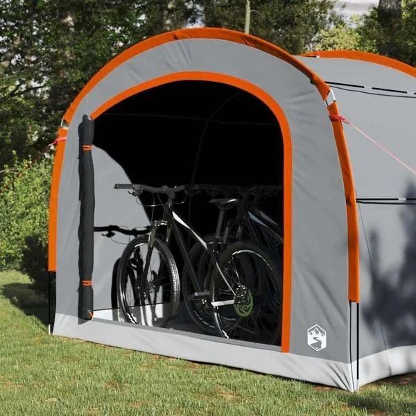 Fahrrad Lagerzelt 268x240x191cm Wetterfest Wasserdicht Gartenzelt Grau