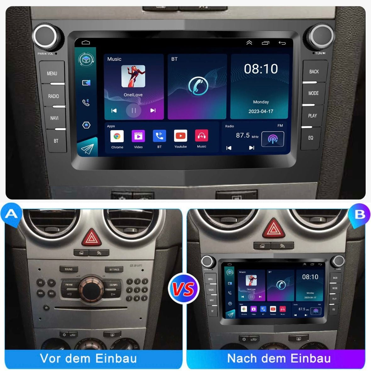Android Autoradio Für Opel Meriva A Astra H Corsa CarPlay GPS RDS 32G