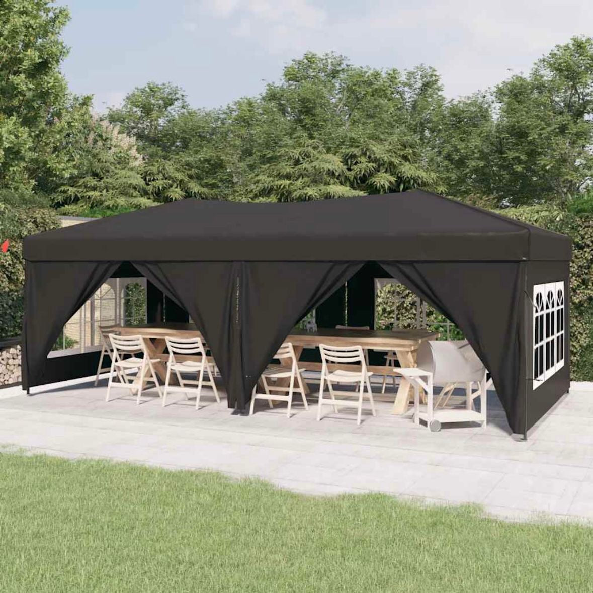 3x6m Partyzelt Faltbar Seitenwänden Festzelt Pavillon Gartenpavillon