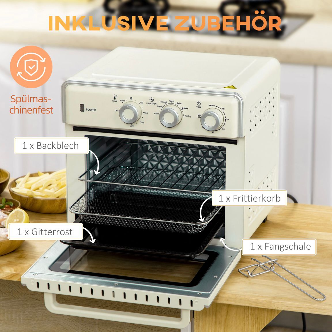Miniofen Backblech Backrost 1400W 
Küchenarmaturen Küche