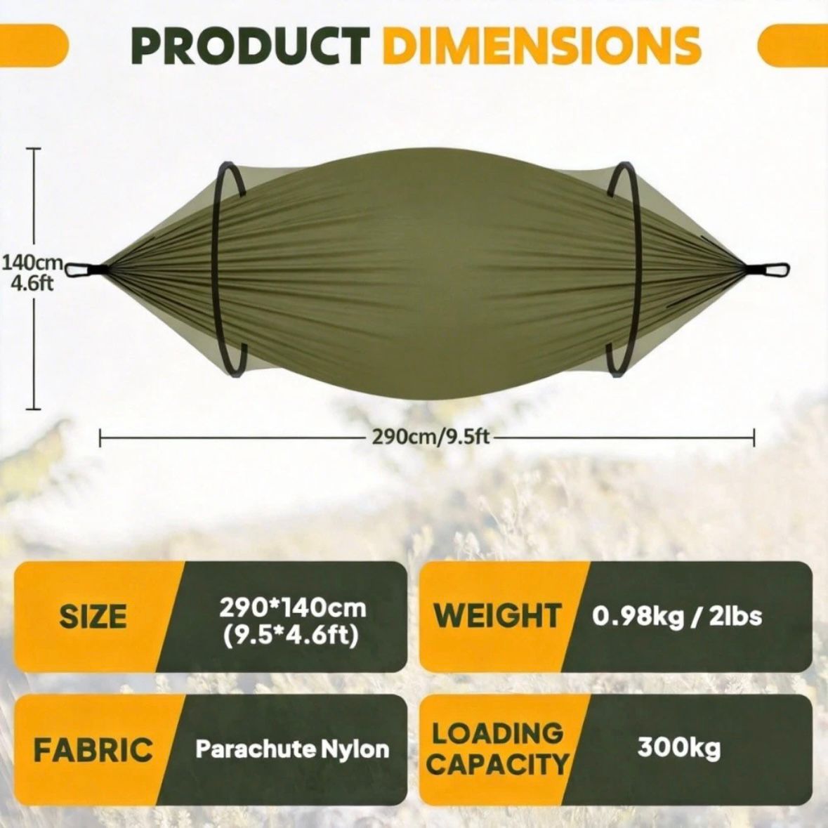 Camping Hängematte mit Moskitonetz Outdoor bis 300kg