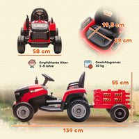 Elektrischer Kinder Traktor Anhänger 
Kinderfahrzeug Elektrotraktor