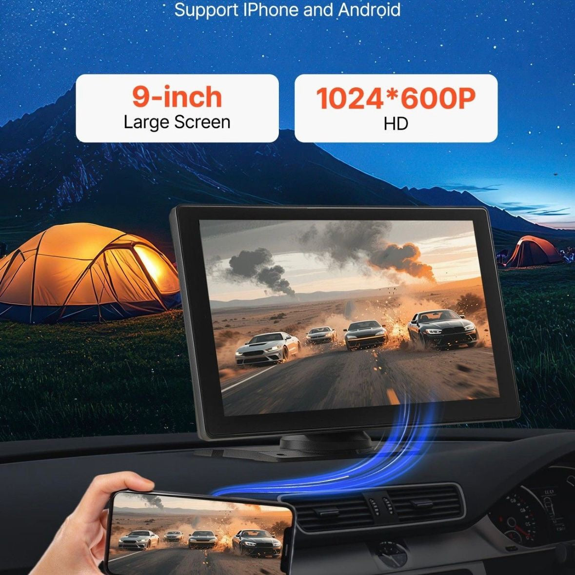Autoradio CarPlay Touchscreen 228,6mm
Android Front-/Rückkamera