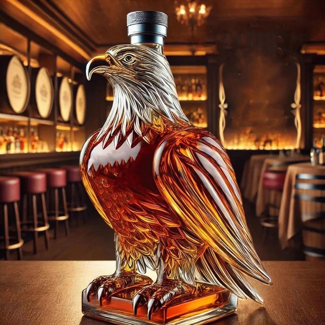 Whiskey Glas 19cm Karaffe Adler Deko
Flasche Dekoration