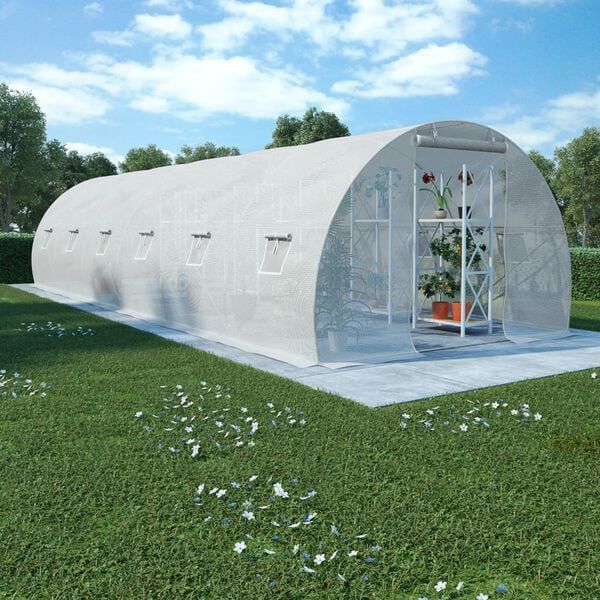 Gewächshaus Foliengewächshaus Frühbeet 9x3x2m