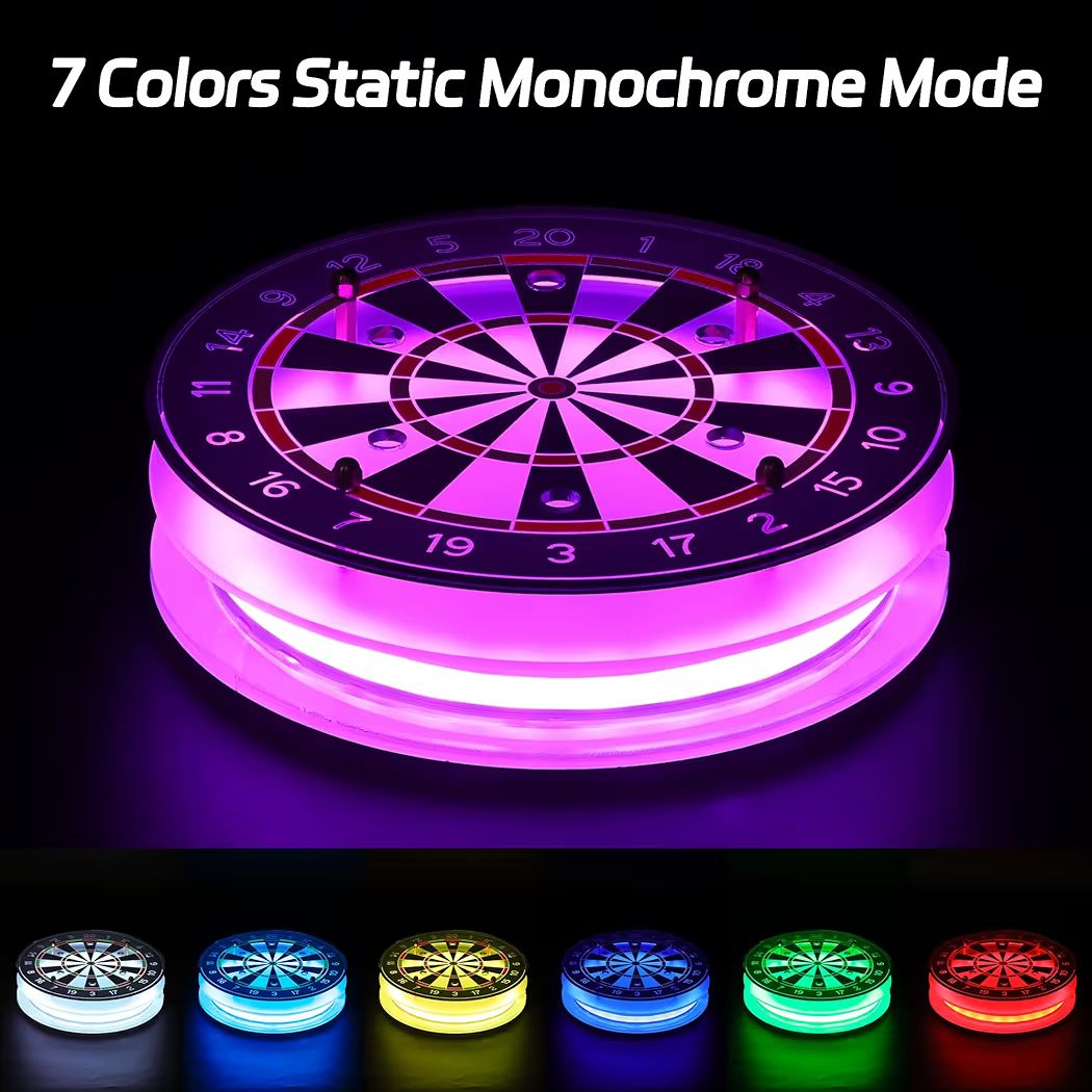 LED Dartständer Acryl Multicolor mit Fernbedienung Darten Dekoration
