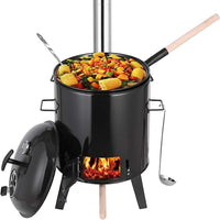 Gulaschkanone Gulaschkessel Eintopfofen 21L Deckel Grillfunktion