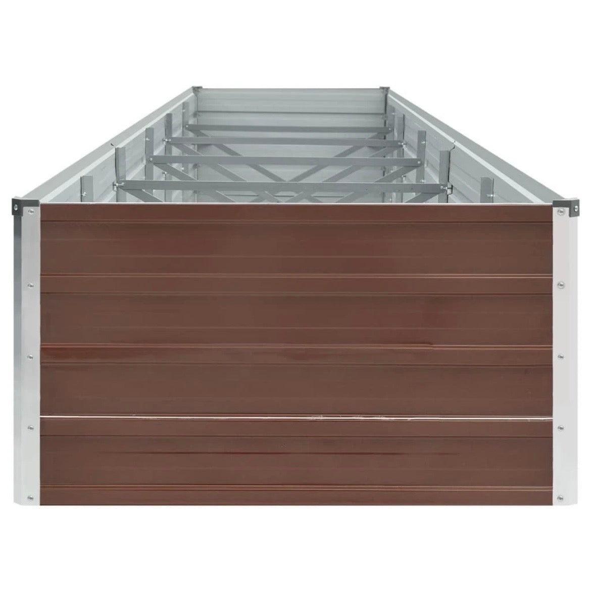 Hochbeet Braun Verzinkter Stahl Gartenbeet Pflanzkübel 480x80x45cm