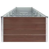 Hochbeet Braun Verzinkter Stahl Gartenbeet Pflanzkübel 480x80x45cm