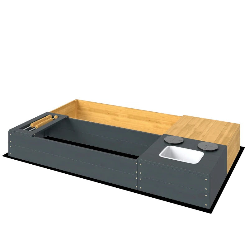 Sandkasten 2-teilig 150x90cm Sandkiste Outdoor Spielgeräte