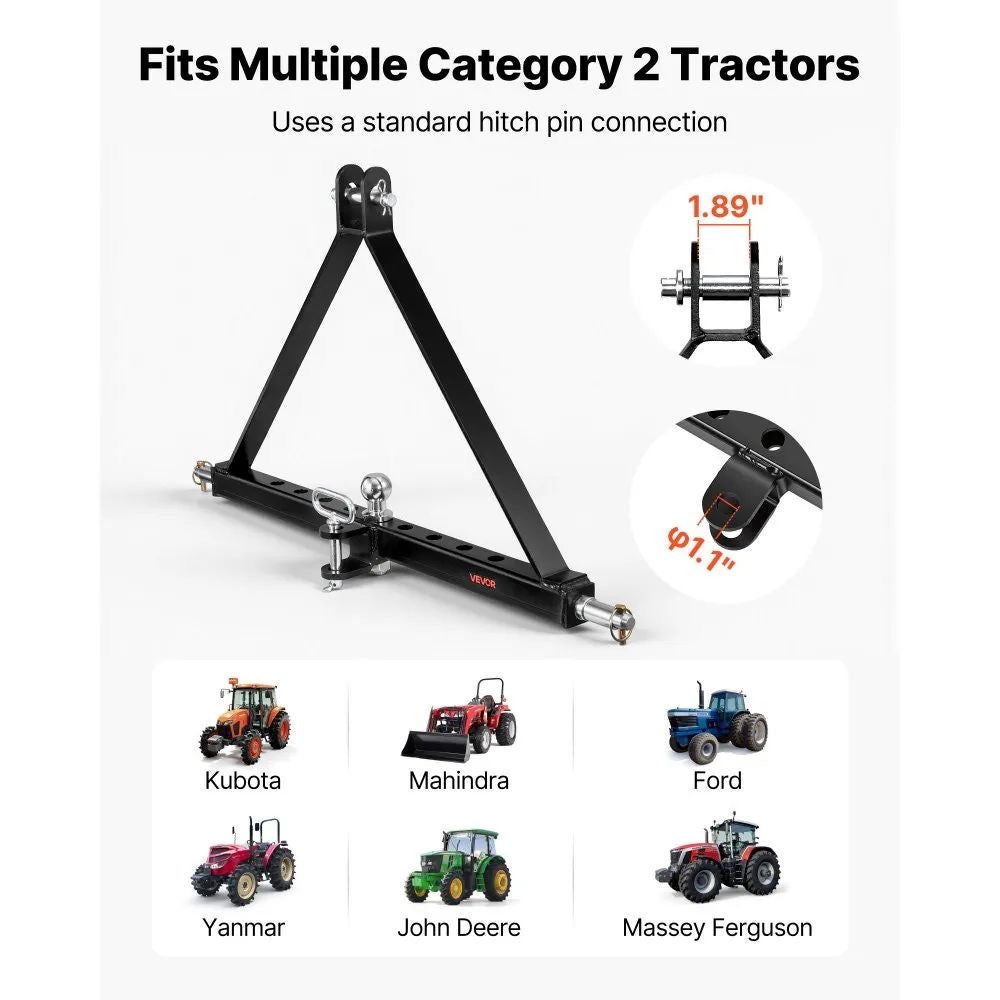 3 Punkt Aufnahme Anhängerkupplung Traktor Schnellkupplung
