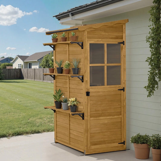 Gartenschrank Gartenhaus Schrank Garten Begehbar 120×86×201cm