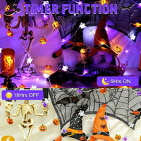 Halloween Lichterkette Batteriebetrieben Geistkette Deko