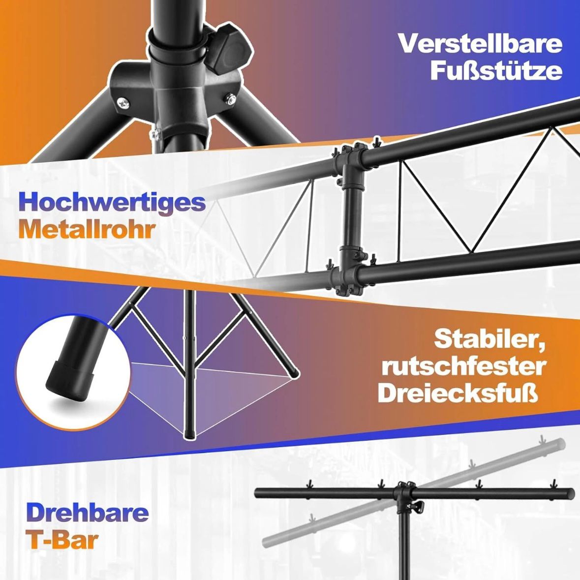 3,5m Lampensaktiv DJ-Lichtstativ Beleuchtung Beleuchtungsativ T-Stange