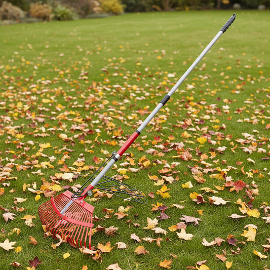 Metall Alu Universal Teleskop Gartenrechen Laubrechen 53 cm