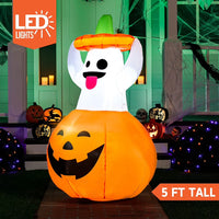 Halloween Aufblasbar Geist-Kürbis LED Dekoration Gartendeko