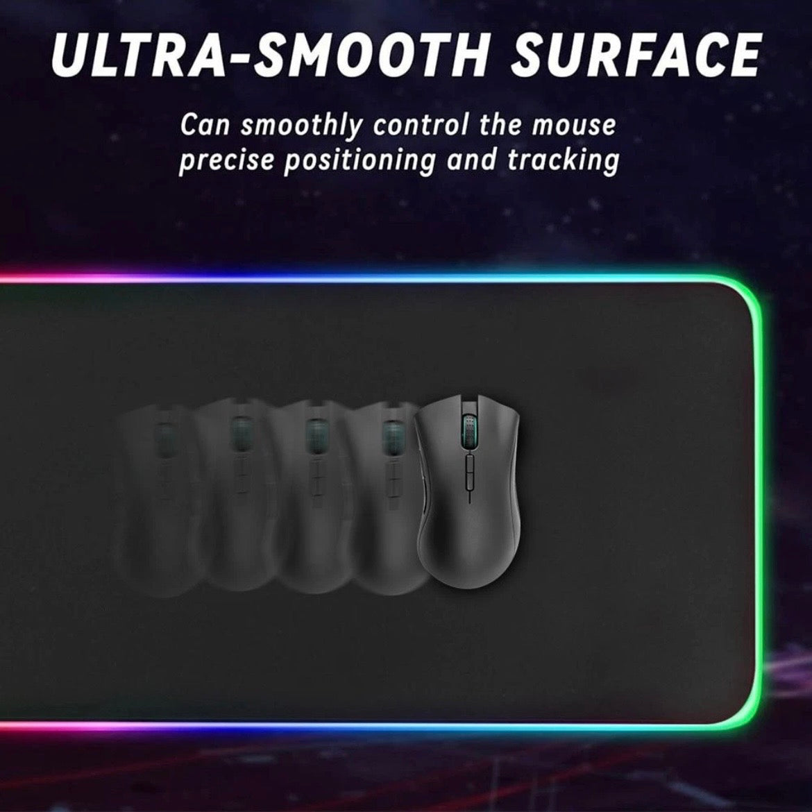 Gaming Mauspad Mousepad LED RGB Matte Pad PC Computer