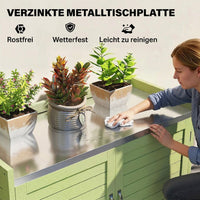 Pflanztisch Unterschrank Gartenschrank Arbeitsplatte Terrassenschrank