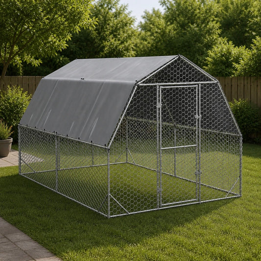 Hühnerkäfig Voliere Hühnerstall Gehege Outdoor 2,5×4×2,25m