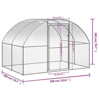3x2x2m Hühnerstall Stall Hühnergehege Voliere