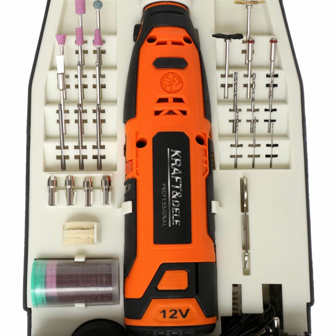 55tlg Mini Schleifer 12V mit Zubehör Schleifen Werkzeug