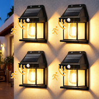 4x LED Solarlampen Außen Bewegungsmelder Wandleuchten Garten IP65