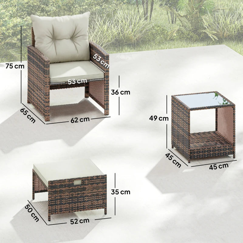 Gartenmöbelset Sitzgruppe 2er Sofa 2 Sessel Beistelltisch