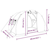 Gewächshaus Foliengewächshaus Treibhaus Stahlrahmen 3x2x2m