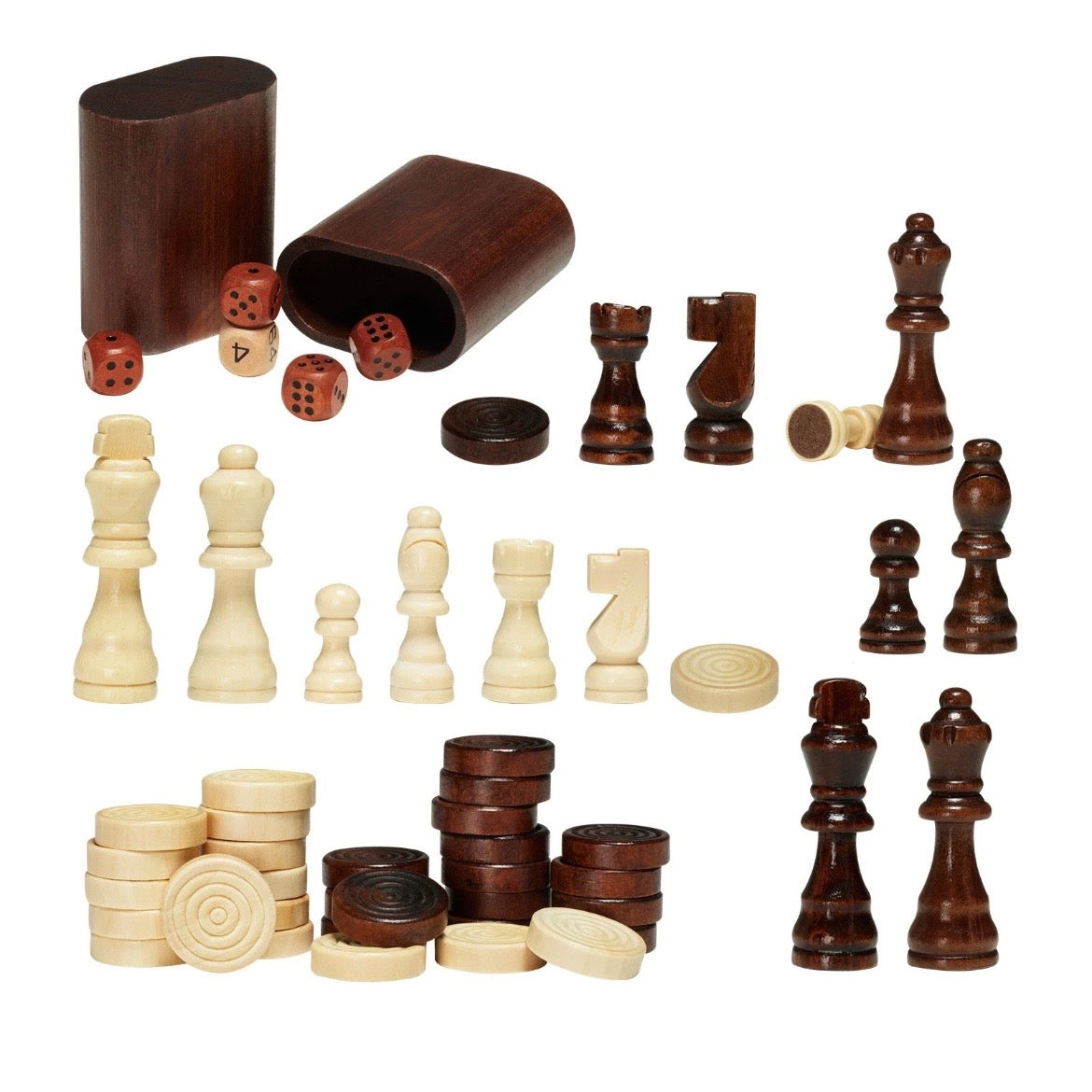 Holzschachspiel Schachset Schachbrett Schachtisch 39x39cm Schachfiguren