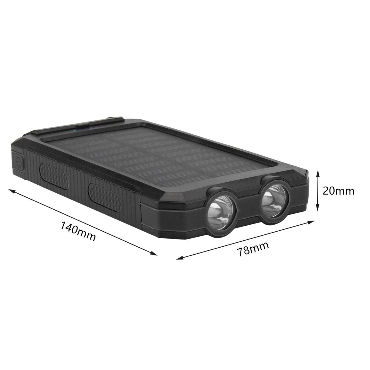 Solar Powerbank 30000mAh Ladegerät Batterie LED 2 USB
