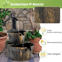 Dekobrunnen Gartenbrunnen Wasserpumpe Blumenkübel