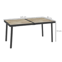 Gartentisch 6 Personen Holzoptik