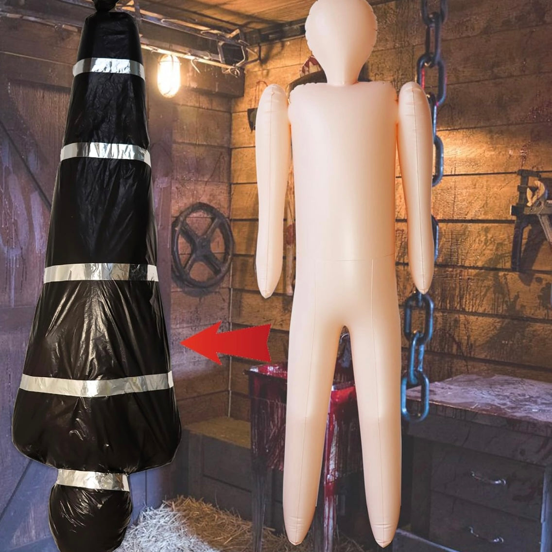 Aufblasbare Halloween Leiche Lebensgroß Deko