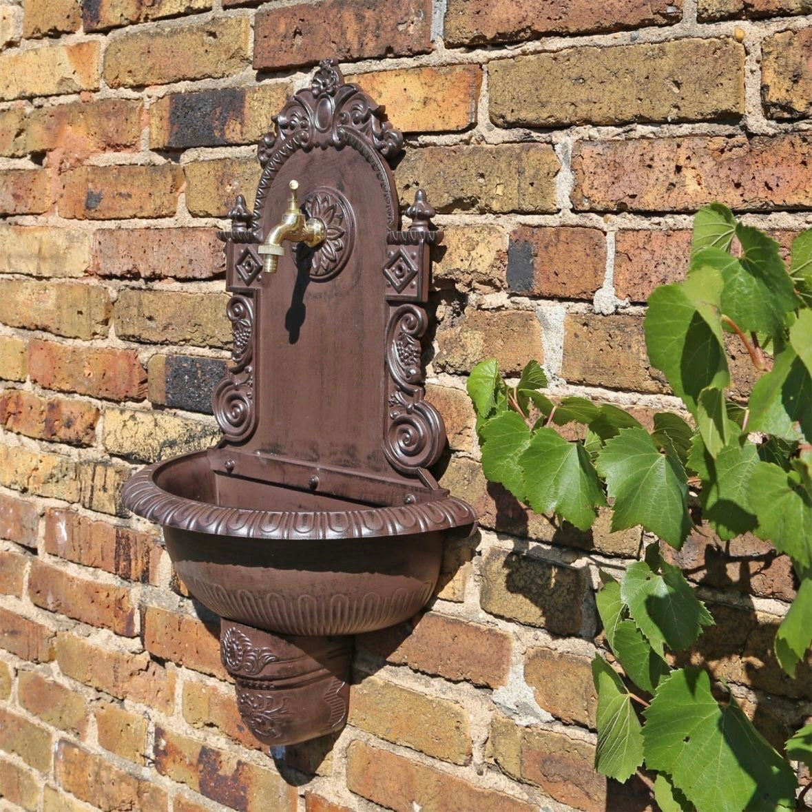 Wandbrunnen Garten Waschbecken Antik