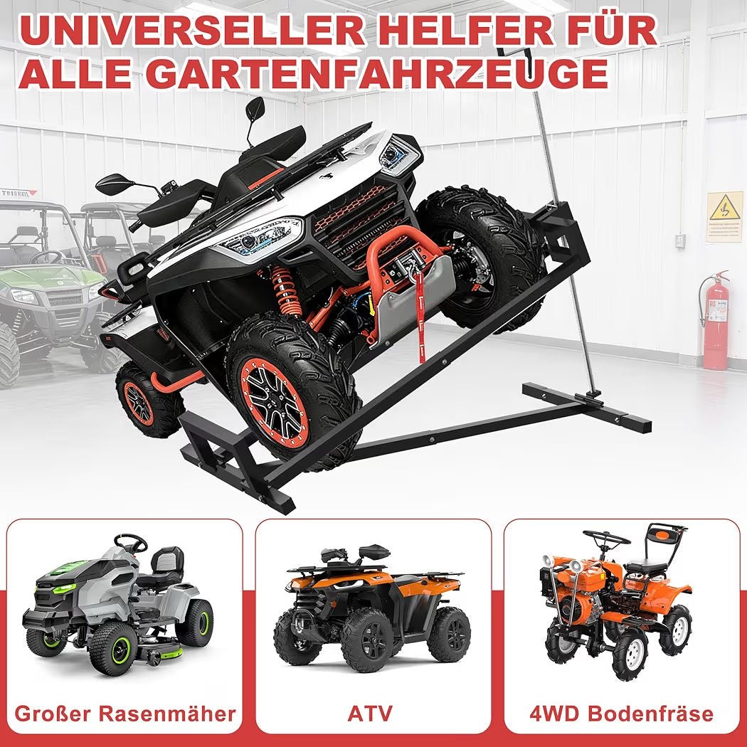 Rasentraktor Hebebühne Mäherheber bis 400kg Kippvorrichtung Mäher