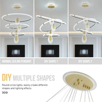 LED Kronleuchter Deckenlampe Hängelampe Ring Pendelleuchte Einstellbar