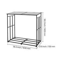 Kaminholzregal Metall 300kg Holzlager Feuerholzständer Kaminregal