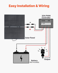 Faltbares Solarpanel 100W 30A-Regler Tragbares Mono Solarmodul