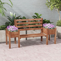 Gartenbank 2 Sitzer Sitzbank Holzbank Balkonbank Blumenkasten Bank