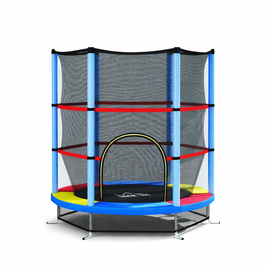 Kindertrampolin Ø140cm mit Sicherheitsnetz Indoor & Outdoor