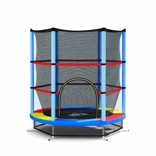 Kindertrampolin Ø140cm mit Sicherheitsnetz Indoor & Outdoor