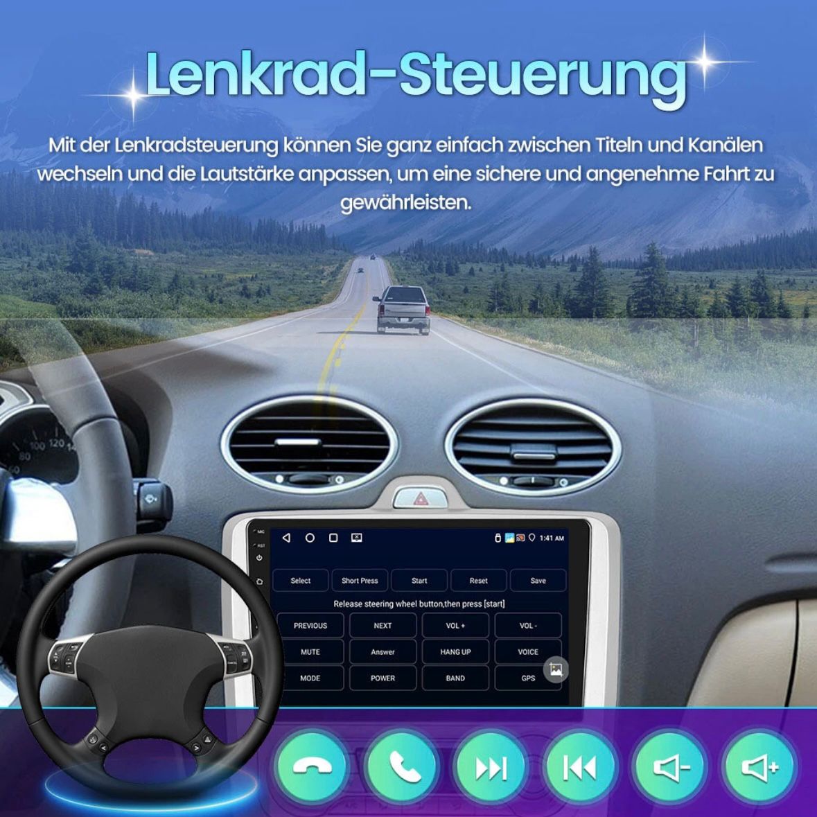 Autoradio für Ford Focus MK2 MK II 2004-2011 Android 15 Apple Carplay