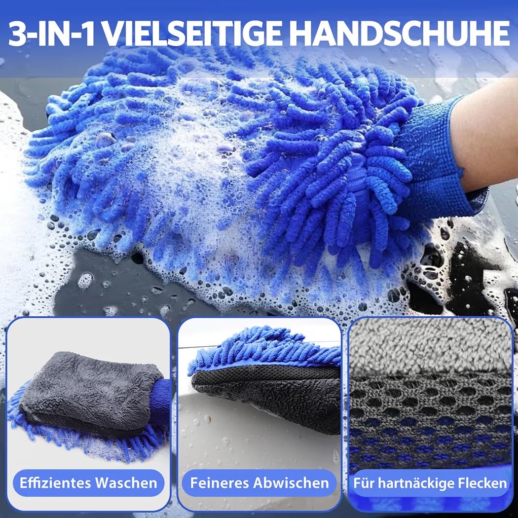 10tlg Autopflege Set Pflege Waschset Auto Reinigung Mikrofaser