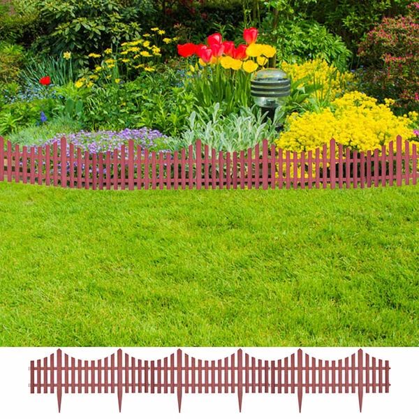 17x Zaun Abgrenzung Gartenzaun Gartendeko Beet