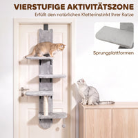 Katzenkletterwand Wandkratzbaum Sisal Kratzstamm Katzentreppe