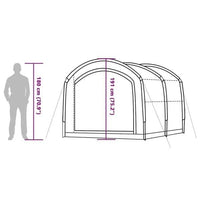 Fahrrad Lagerzelt 268x240x191cm Wetterfest Wasserdicht Gartenzelt Grau