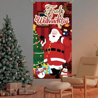 Weihnachtsbanner 90x180cm Frohe Weihnachten Partydeko Fotohintergrund