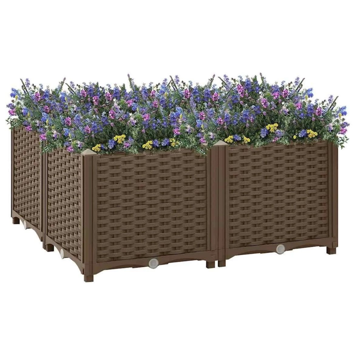 Pflanzkübel Blumenkübel Hochbeet Pflanzgefäße 80x80x38cm