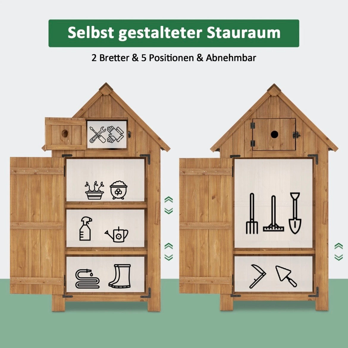 Gartenschrank Outdoor Gartenhaus Gerätehaus Wetterfest Garten Schrank