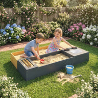 Sandkasten 2-teilig 150x90cm Sandkiste Outdoor Spielgeräte